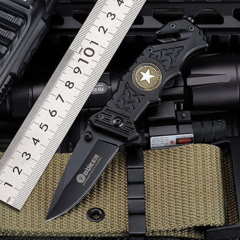 BLACKBLADE™ - Canivete Dobrável Tático de Sobrevivência Multifuncional