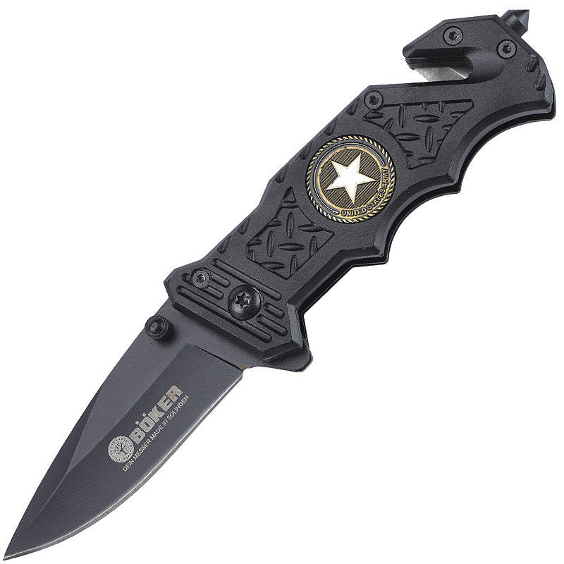 BLACKBLADE™ - Canivete Dobrável Tático de Sobrevivência Multifuncional
