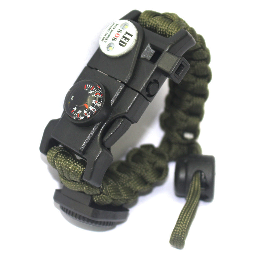 SurvivorBand PRO™ – Pulseira Tática 10-em-1 de Sobrevivência com Corda Paracord