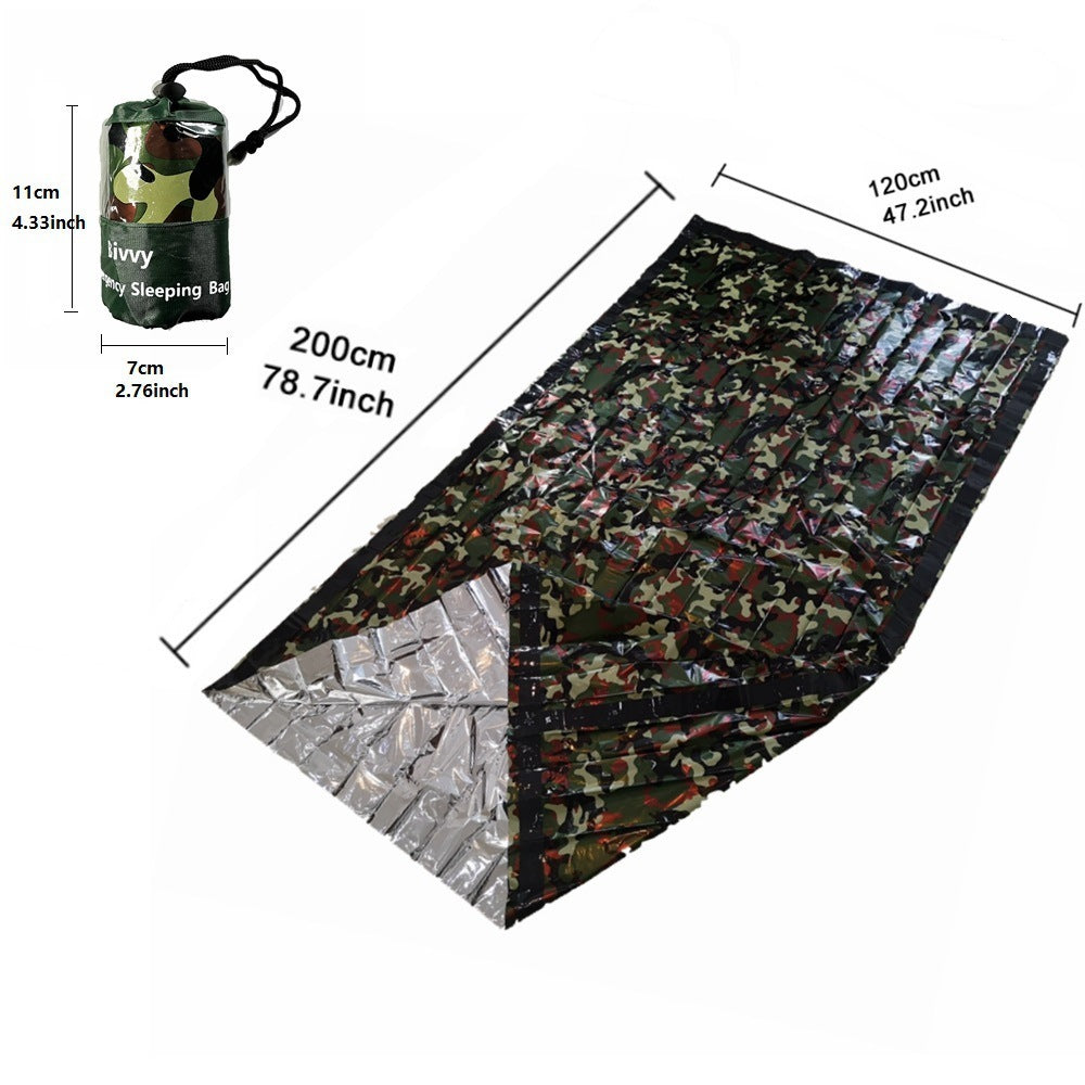 BattleWarm™ – Saco de Dormir Camuflado Térmico de Emergência Militar