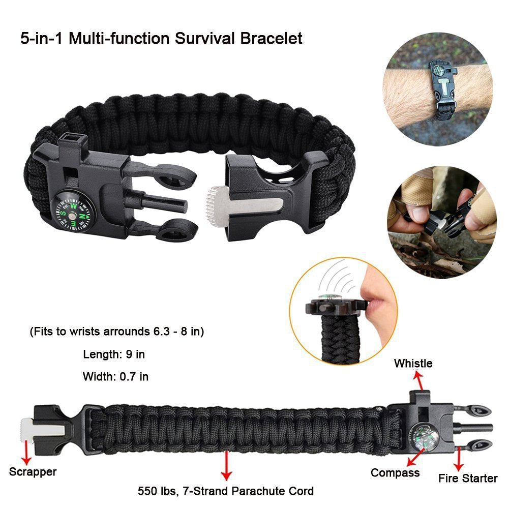 ULTIMATE RESCUE™ - Kit de Sobrevivência Multifuncional Tático 15 em 1