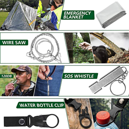 ULTIMATE RESCUE™ - Kit de Sobrevivência Multifuncional Tático 15 em 1