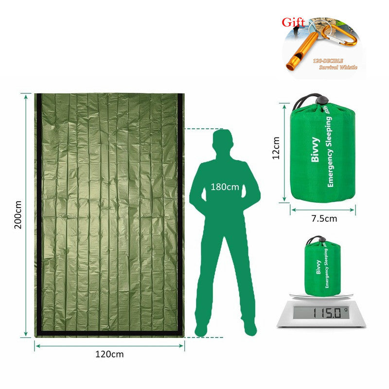 ThermaShield™ – Saco de Emergência Térmico e Impermeável para Sobrevivência