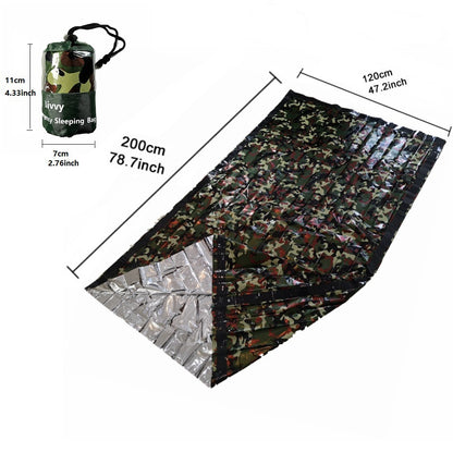 BattleWarm™ – Saco de Dormir Camuflado Térmico de Emergência Militar