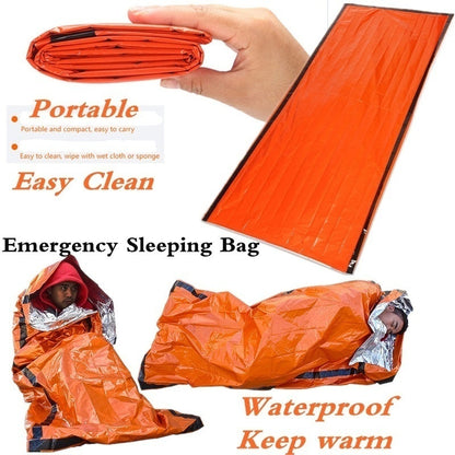 ThermaShield™ – Saco de Emergência Térmico e Impermeável para Sobrevivência